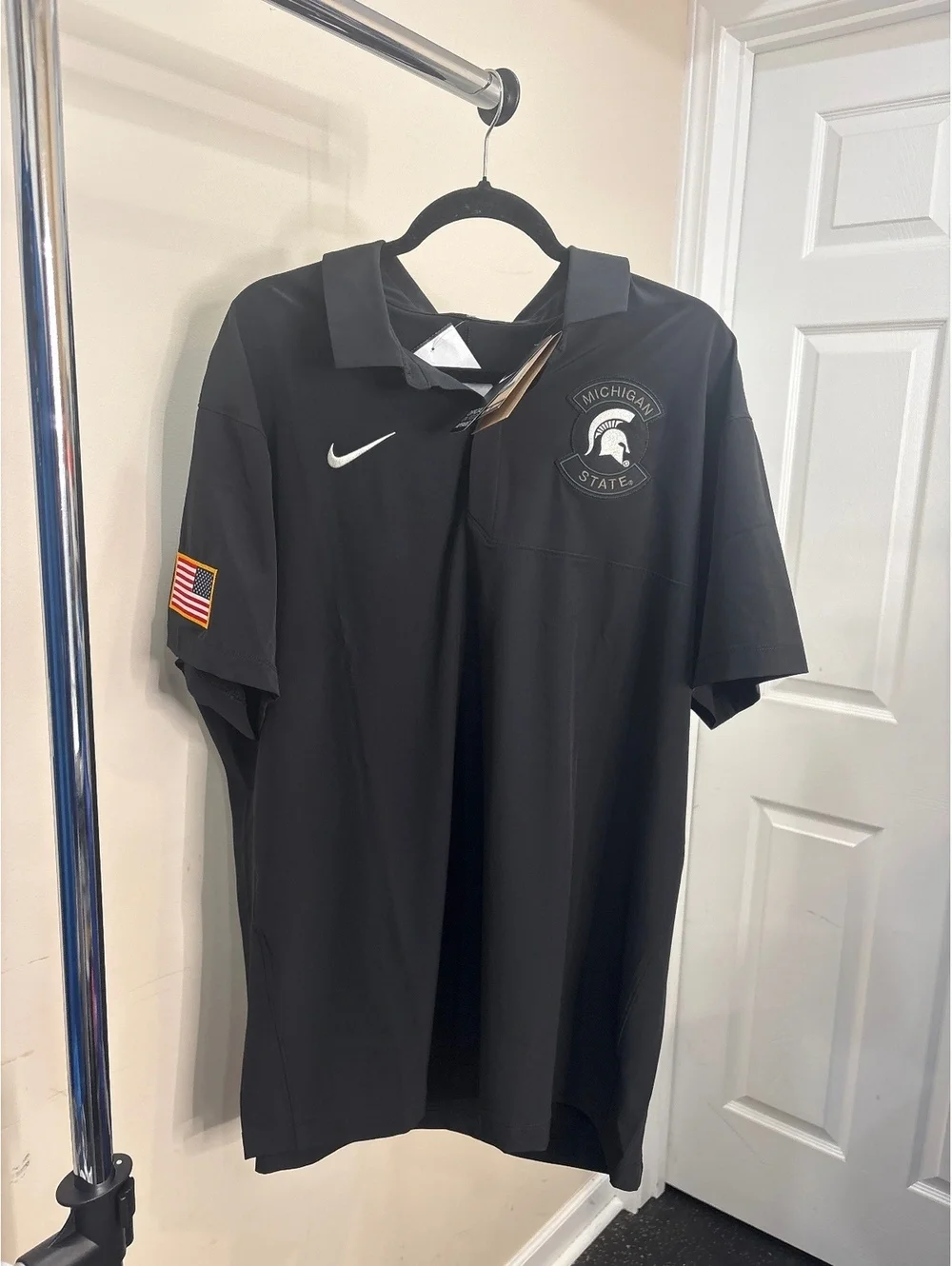 Nike Michigan State Spartans Black Polo Golf Shirt XXL